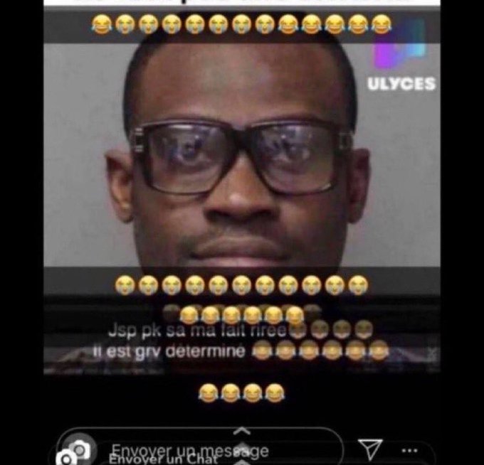 Regard grave determiné renoi lunette ulyces je sais mas pourquoi ca me fait rire renoi lunette