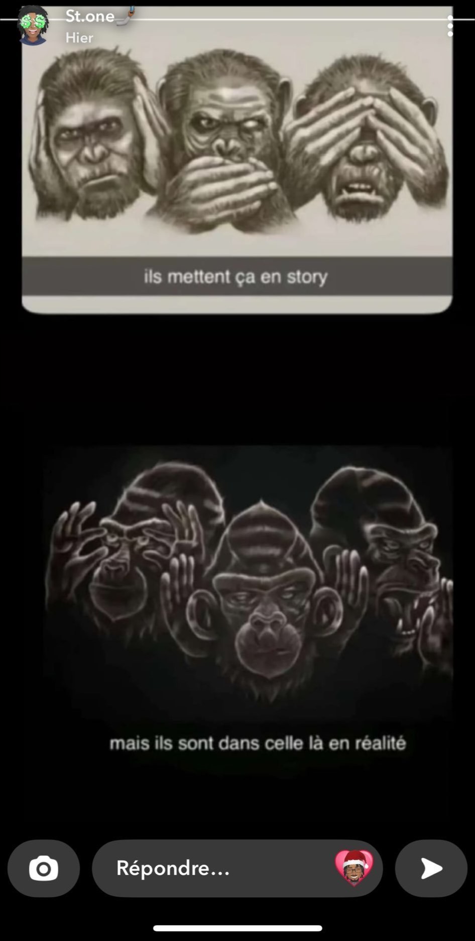 Il y en a ils mettent ca en story mais ils sont comme ca en réalité