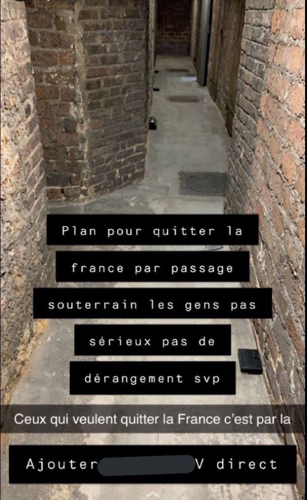 Plan pour quitter la france par passe souterrain les gens pas sérieux pas de dérangement svp, ceux qui veulent quitter la france c'est par là