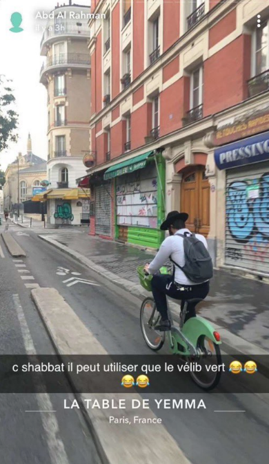 C'est shabbat il peut utiliser que le velib vert