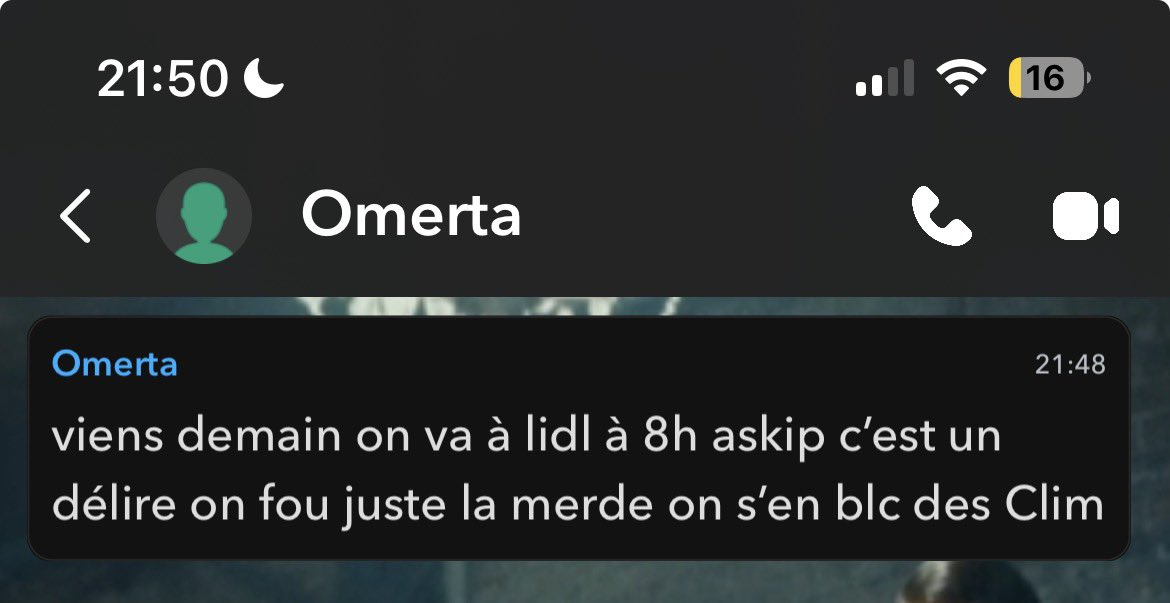 Viens demain on va à lidl à 8h askip c'est un délire on fout juste la merde on s'en blc des clim