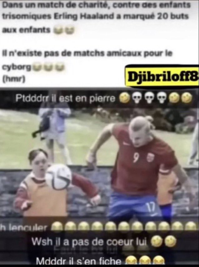 Match de charité haaland 20 buts