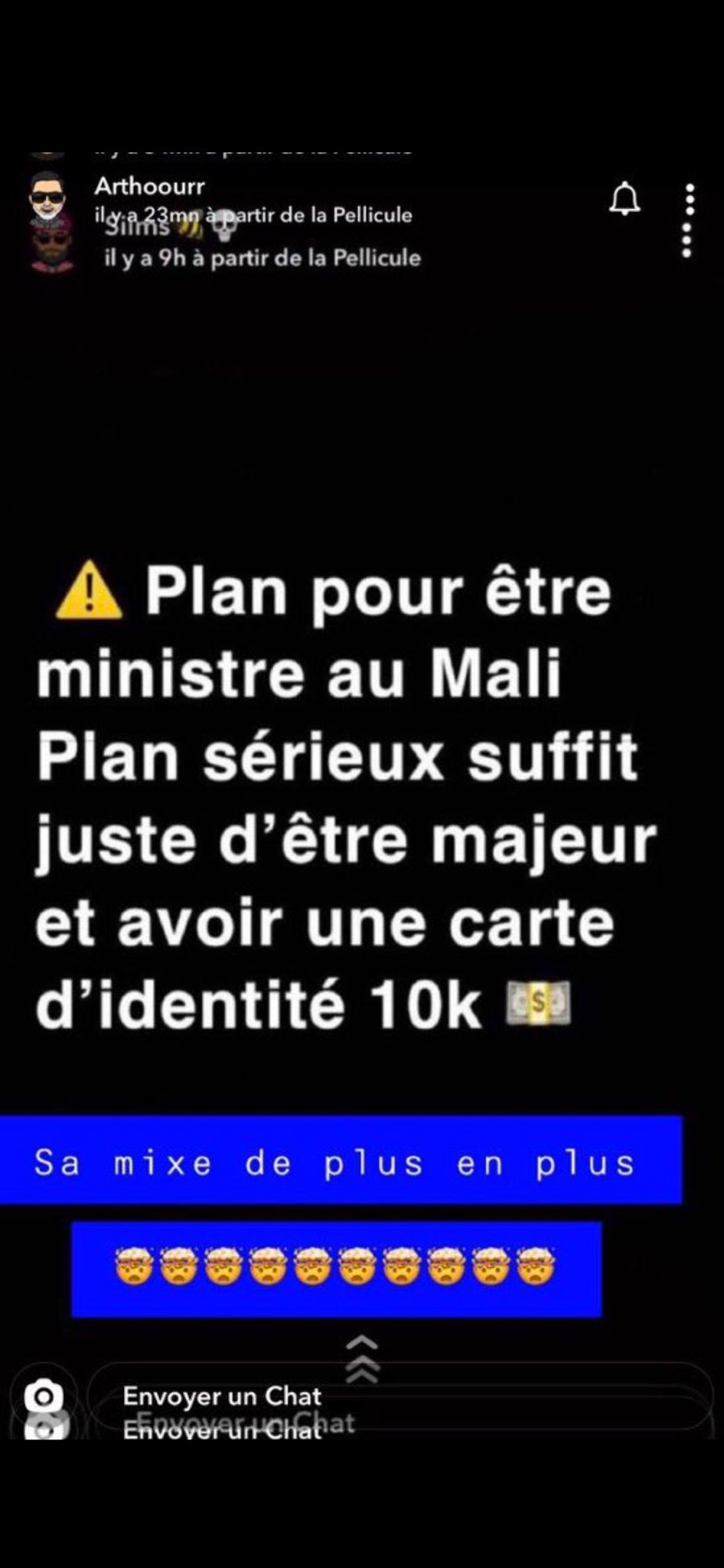 Plan pour etre ministre au Mali suffit d'etre majeur et d'avoir une carte d'identité