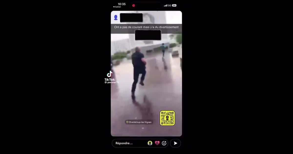 Policier cours et qui s'essoufle et gar de quartier qui se fout de sa gueule le policier s'enerve