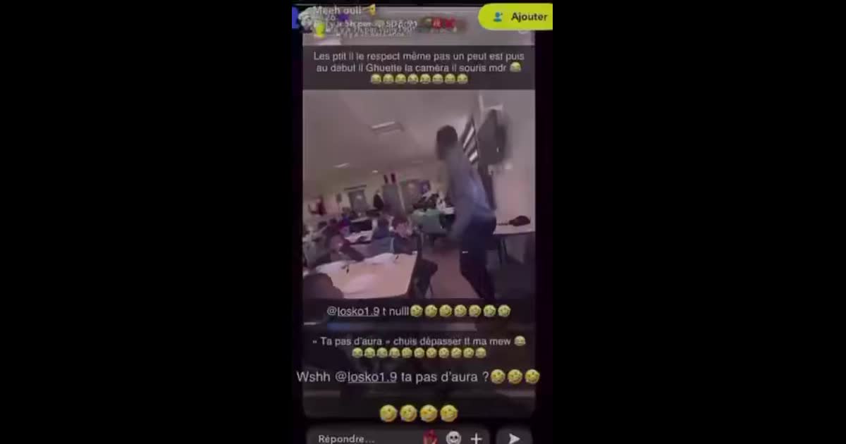 T'as pas d'aura il crie sur une classe de petit mais personne respecte
