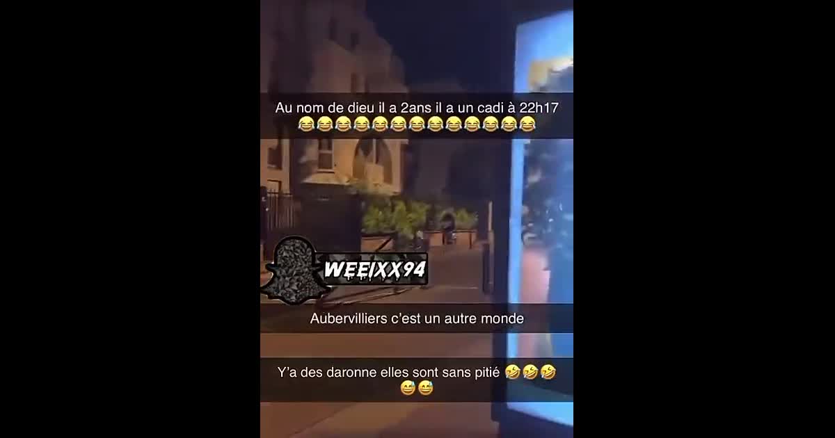 Au nom de Dieu il a 2 ans il a un caddie a 22h17 auberviliiers c'est un autre monde y a des daronnes elles sont sans pitié