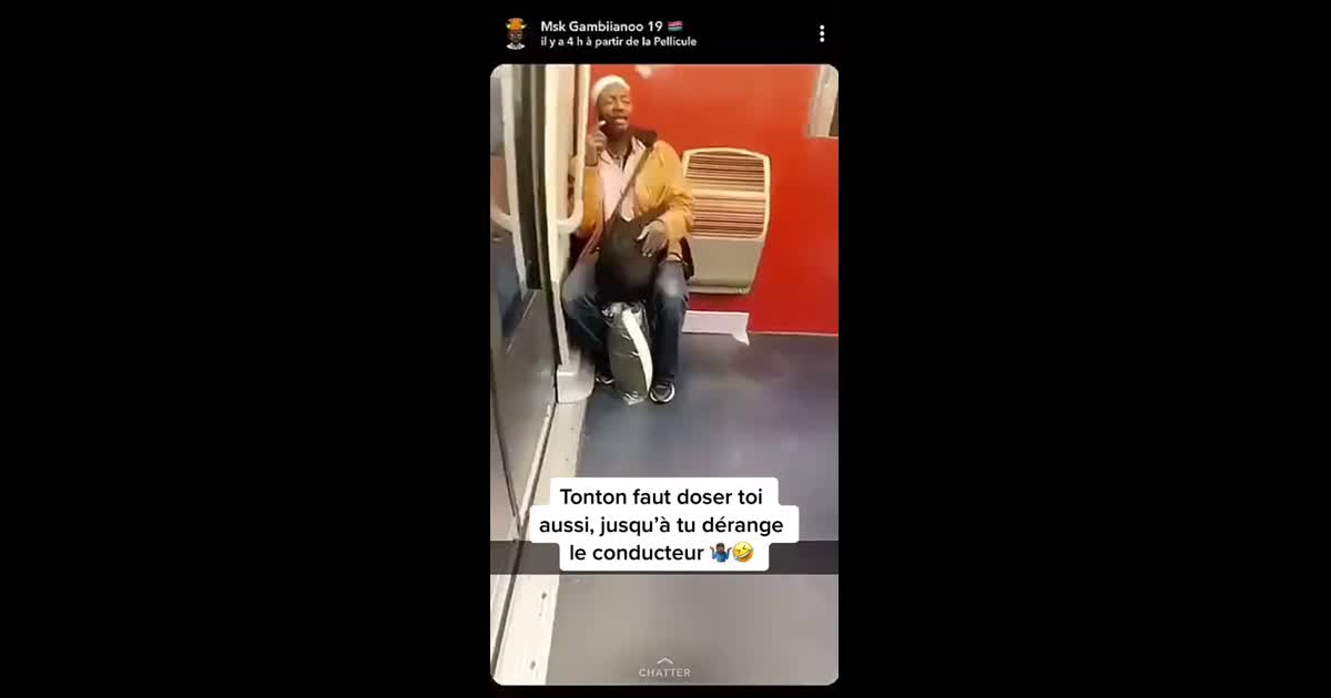 Tonton qui parle fort dans les transports metro chut on s'entend même pas malien bledard noir telephone