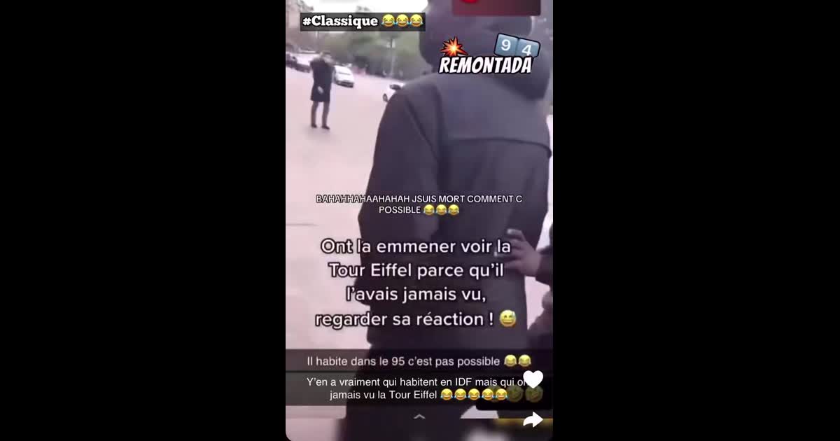 On l'a emmené à la tour eiffel parce qu'il l'a jamais vu regardez sa réaction, il habite dans le 95 c'est pas possible