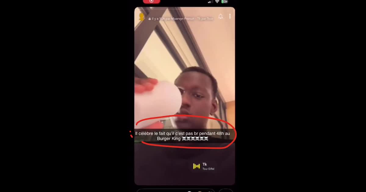 Il célèbre le fait qu'il s'est pas br avec un burger king