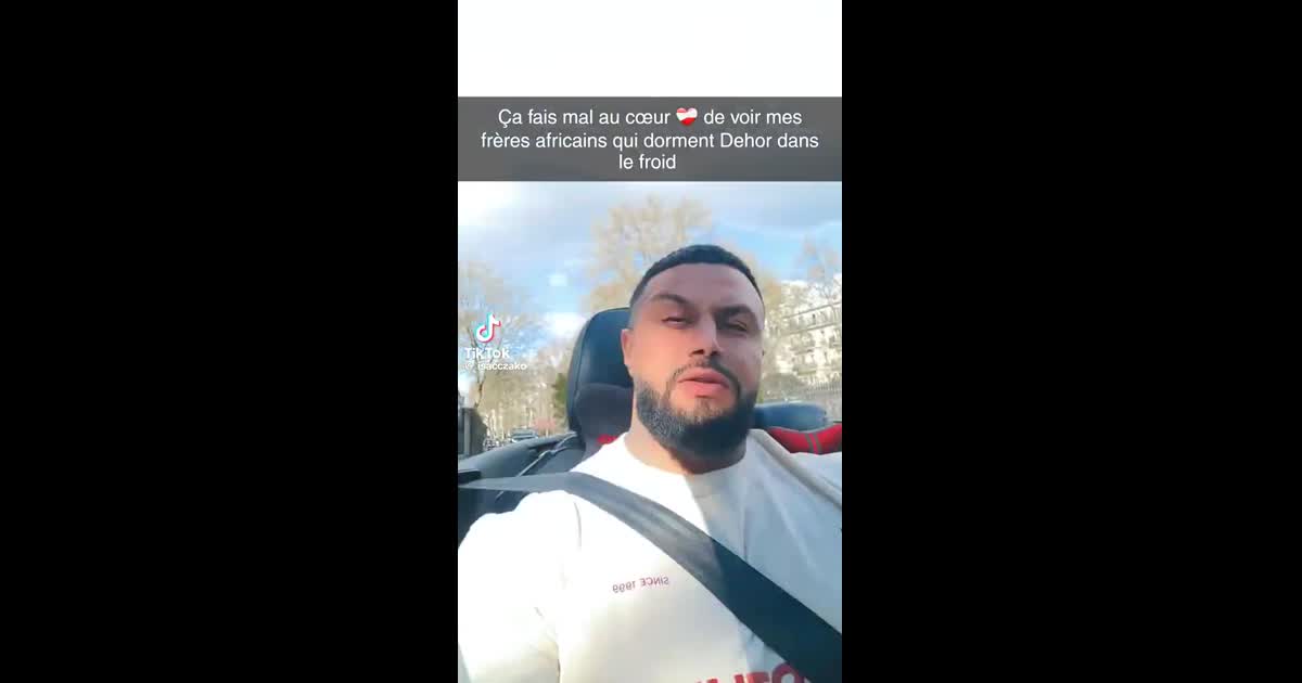 Ça fait mal de voir mes frères africains qui dorment dehors dans le froid rebeu en voiture décapotable contour soignés
