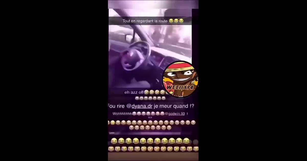 Accident tout en conduisant il a pas quitté la route des yeux